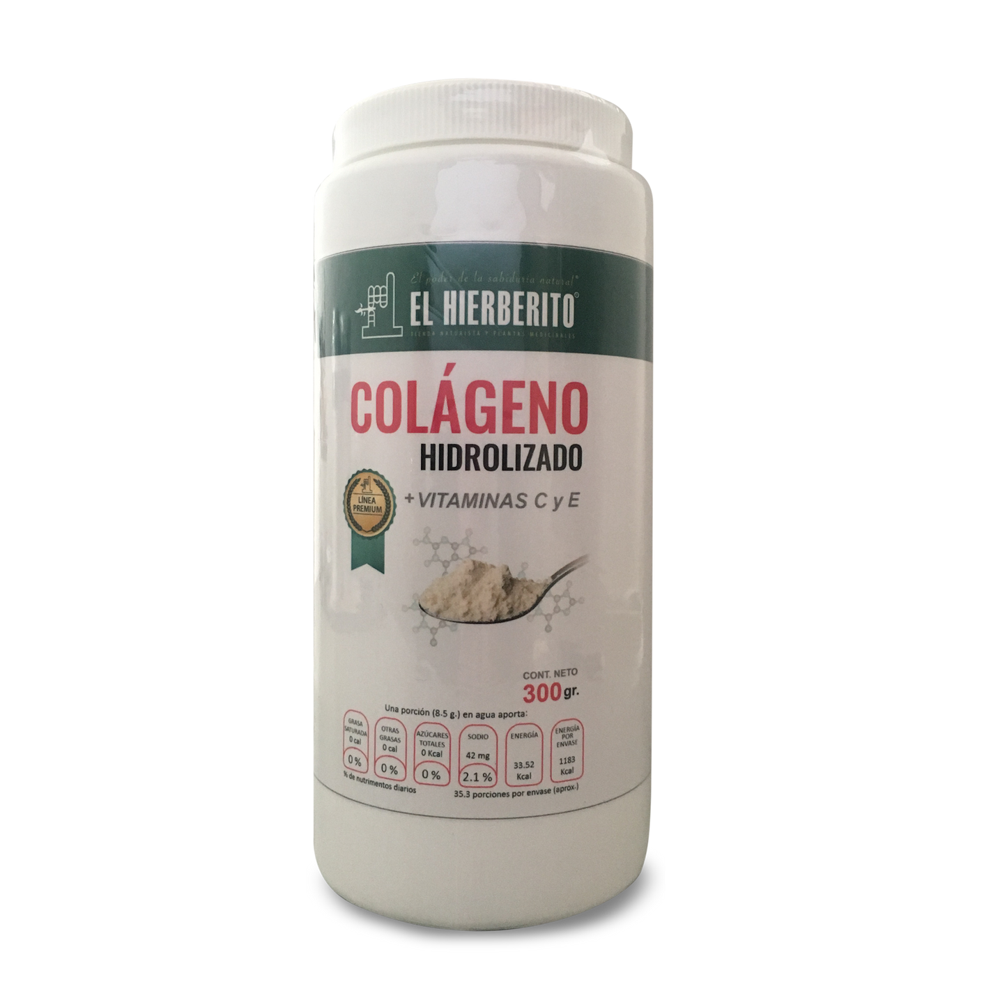 Colageno Hidrolizado + vit. C y E 300 grs. El Hierberito