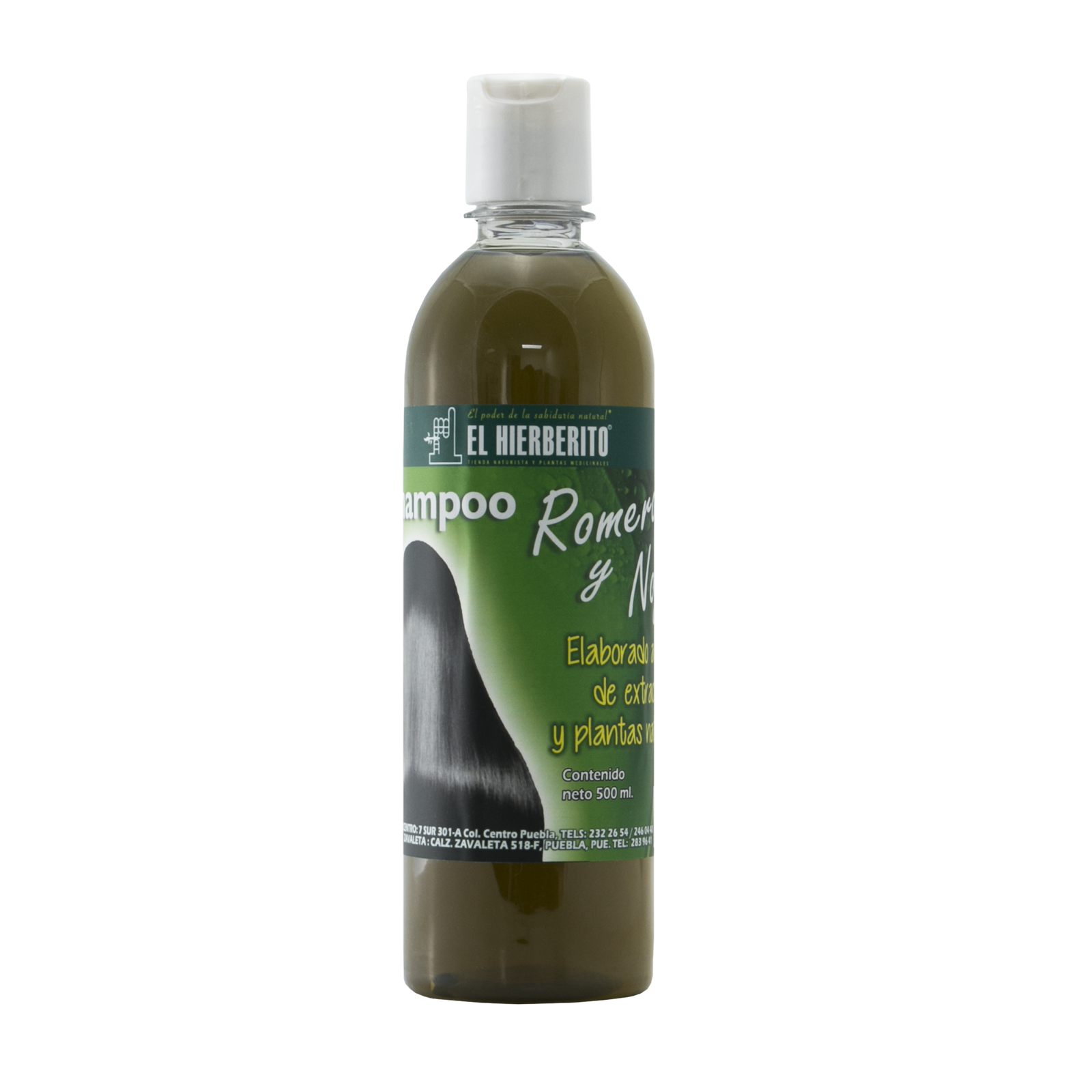 Shampoo de Romero y Nogal 500 ml. El Hierberito