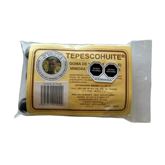 Chicles de Tepezcohuite 1 paq c/25 pzs.