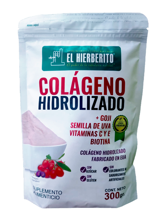 Colageno Hidrolizado + Goji 300 grs. El Hierberito