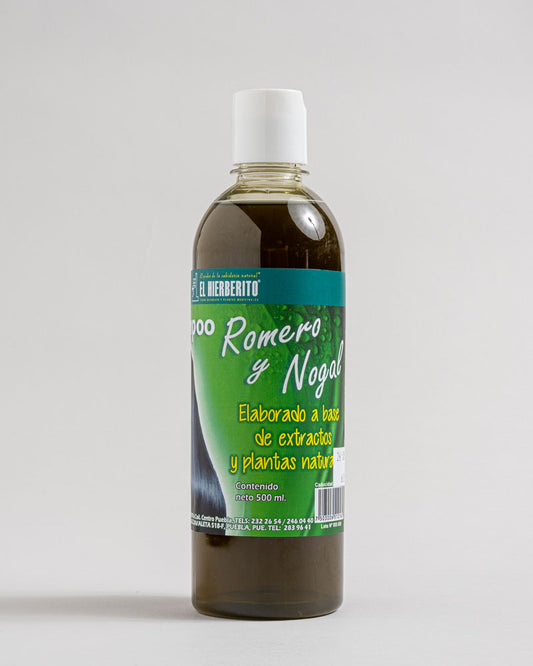 Shampoo de Romero y Nogal 500 ml. El Hierberito