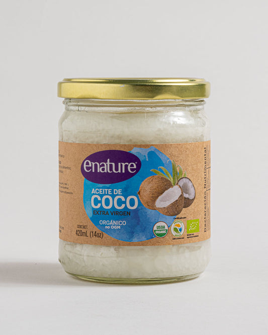 Aceite de Coco Orgánico extra virgen 420 ml. El Hierberito
