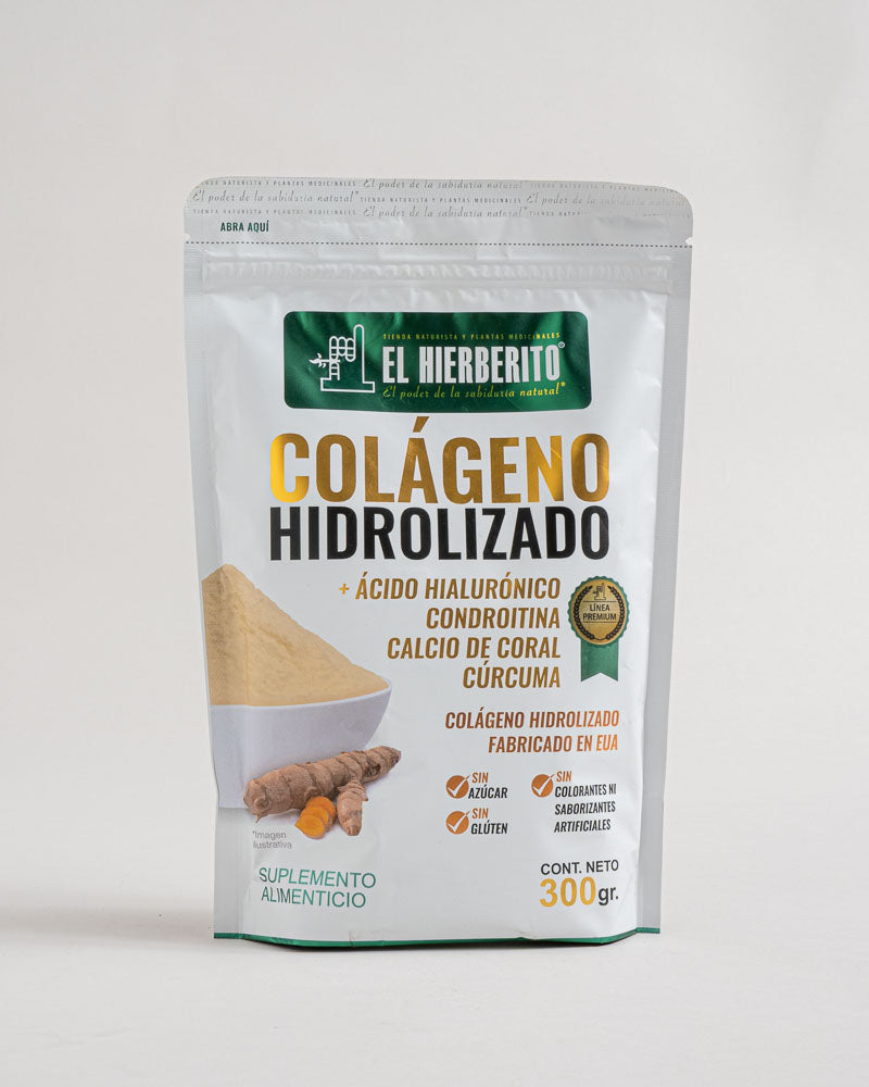 Colageno Hidrolizado + AH, Condroitina, Calcio Coral 300 grs.